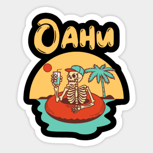 Oahu Hawaii USA Sticker